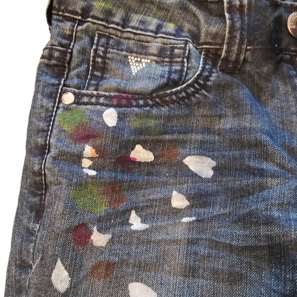 EUC | Gorgeous |👖Guess Jeans👖| Paint Splash | Distressed | Girl's | Size: 10 - Picture 8 of 16